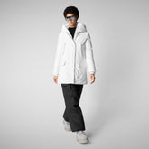 Woman's hooded parka Soleil in white | Save The Duck