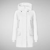 Woman's hooded parka Soleil in white | Save The Duck