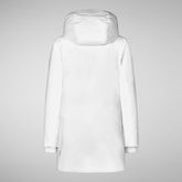 Woman's hooded parka Soleil in white | Save The Duck