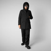 Damen-parka Soleil mit kapuze in Schwarz | Save The Duck