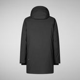 Man's hooded parka Wilson in black | Save The Duck