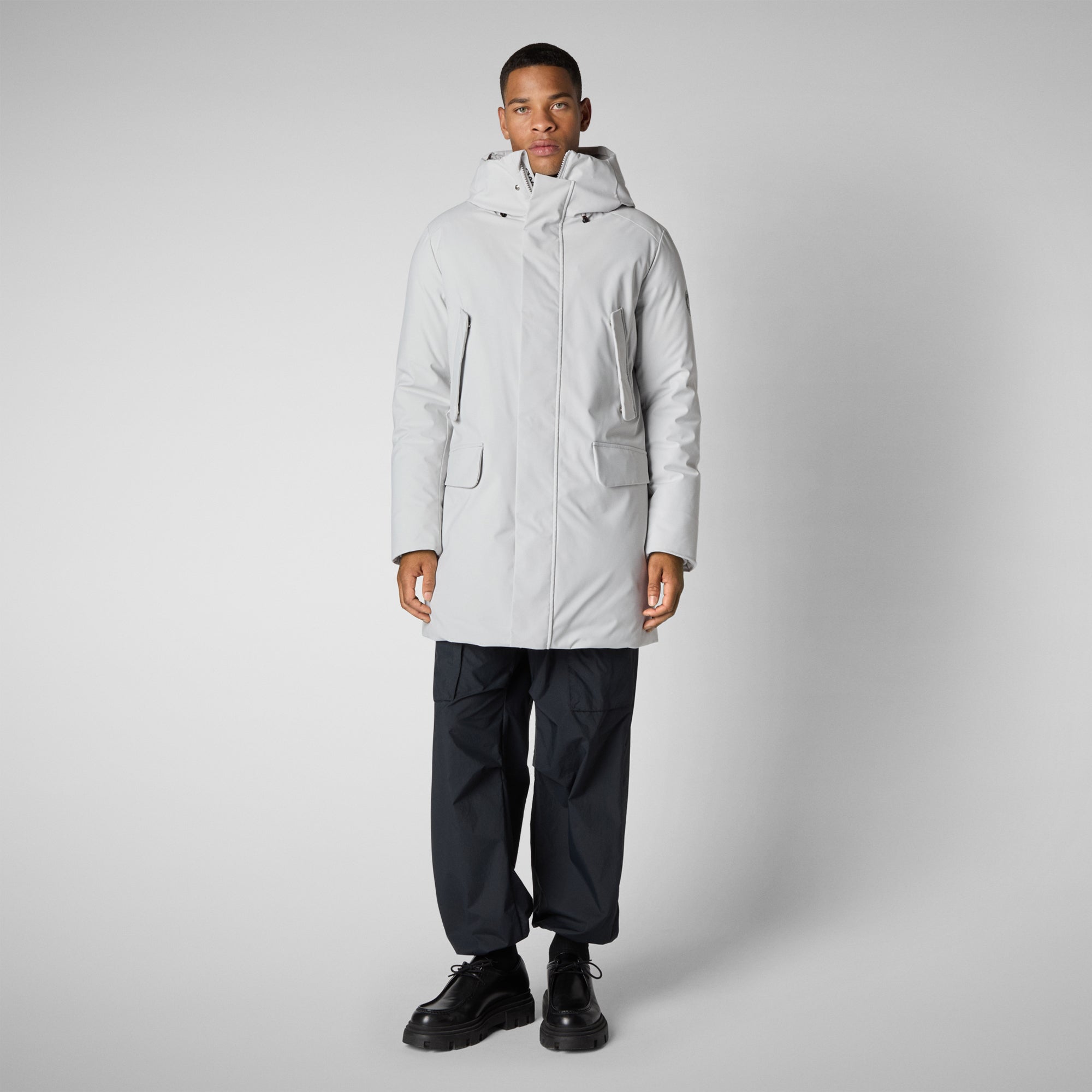 Save the duck PARKA UOMO WILSON IN FOG GREY