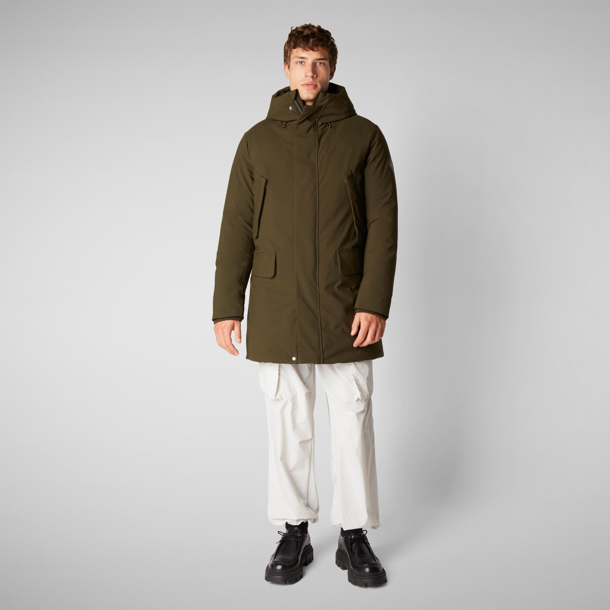 Save the duck PARKA UOMO WILSON IN LAND GREEN