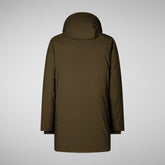 Man's hooded parka Wilson in land green | Save The Duck