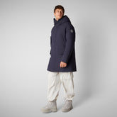 Parkaà  capuche Wilson bleu foncé pour homme - Arctic Homme | Save The Duck