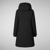 PARKA DONNA CON CAPPUCCIO SIENNA NERO | Save The Duck