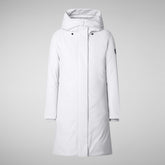 Woman's hooded parka Sienna in fog grey | Save The Duck