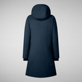 Woman's hooded parka Sienna in blue black | Save The Duck