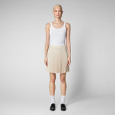 Woman's skirt Ilsa in shore beige - Women's Sets | Save The Duck