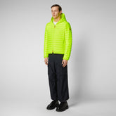 Doudoune Helios animal-free jaune fluo pour homme - HOMME PE24 SOLDES | Save The Duck