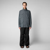 Man's jacket Mako in storm grey - MEN SS24 SALE | Save The Duck