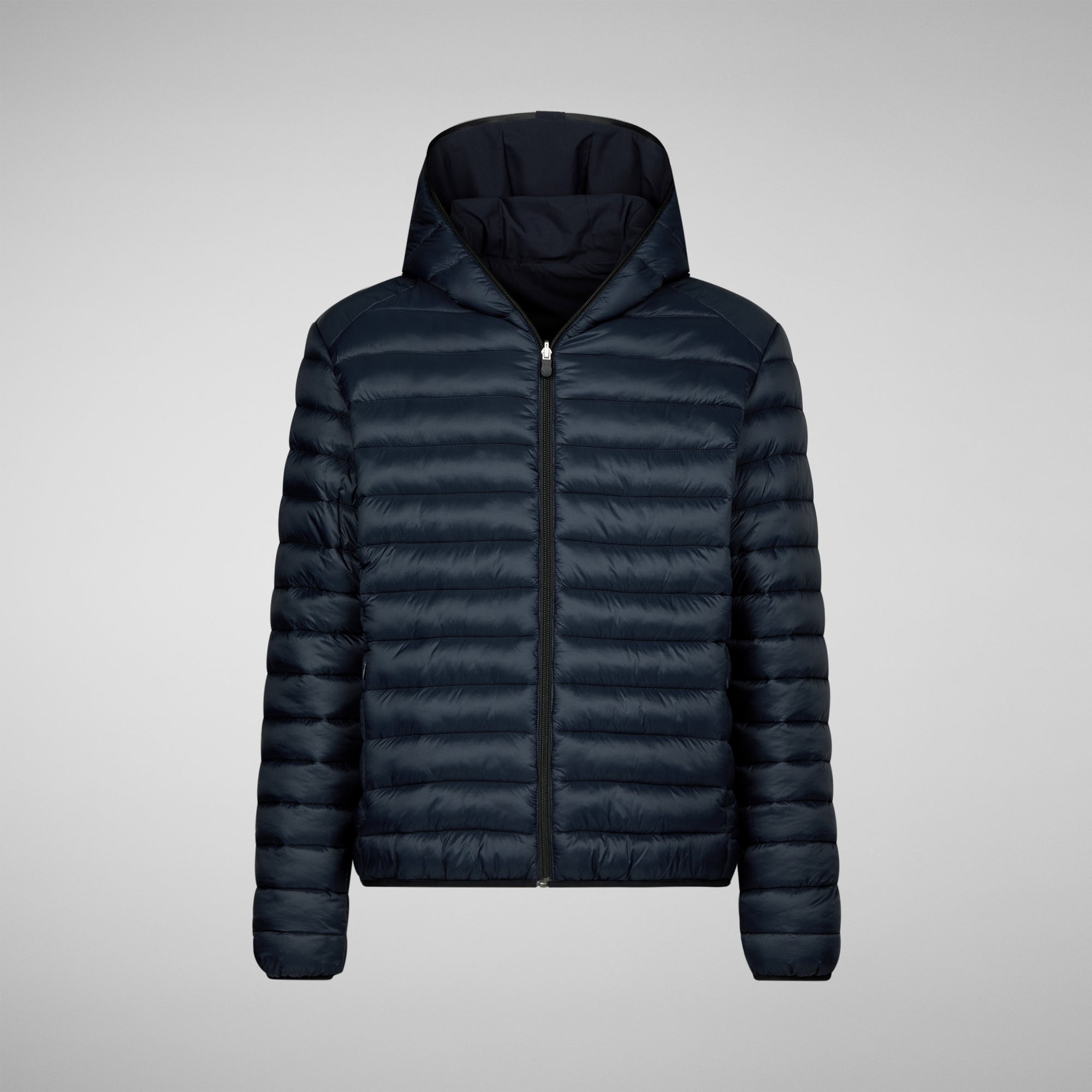 Man's animal free puffer jacket Ezra in blue black - Save The Duck