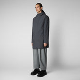 Man's raincoat Dacey in storm grey - MEN SS24 SALE | Save The Duck