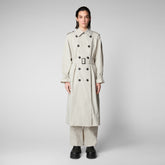 Woman's raincoat Ember in rainy beige - WOMEN SS24 SALE | Save The Duck