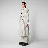 Woman's raincoat Ember in rainy beige - WOMEN SS24 SALE | Save The Duck