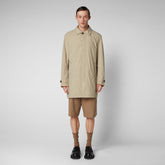 Man's raincoat Rhys in stone beige - MEN SS24 SALE | Save The Duck