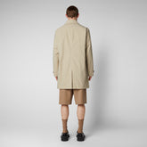 Man's raincoat Rhys in stone beige - MEN SS24 SALE | Save The Duck