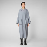 Woman's raincoat Yani in rain grey - WOMEN SS24 SALE | Save The Duck