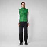 Man's quilted gilet Adam in rainforest green - MEN SS24 SALE | Save The Duck