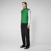 Man's quilted gilet Adam in rainforest green - MEN GILETS SS24 SALE | Save The Duck