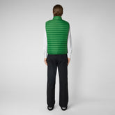 Man's quilted gilet Adam in rainforest green - MEN SS24 SALE | Save The Duck