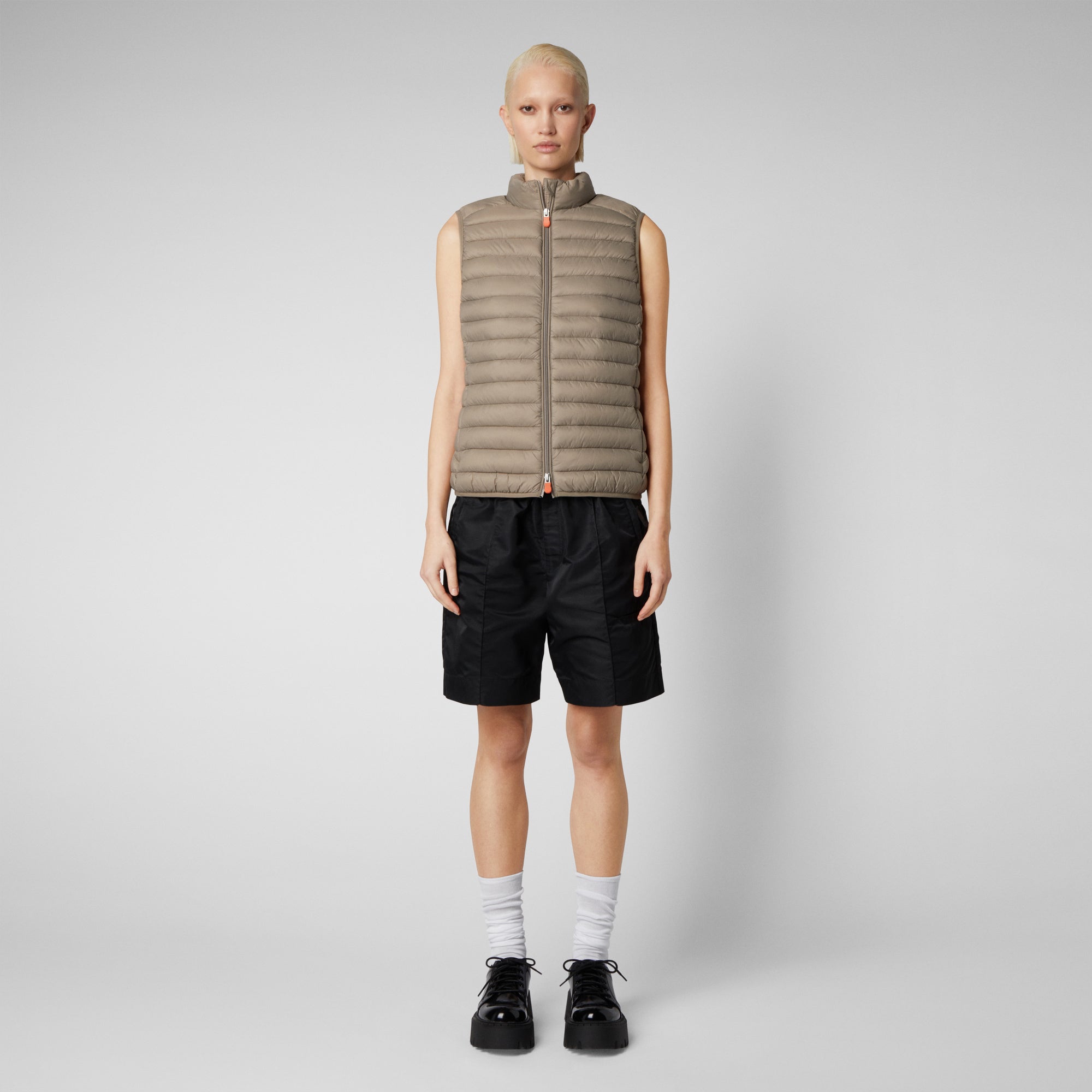 Save the duck Gilet imbottito donna Charlotte Grigio elefante