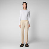 Pantalon Milan beige shore pour femme | Save The Duck