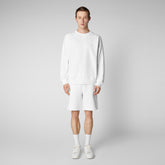 Man's sweatshirt Silas in white - Men's Sets | Save The Duck