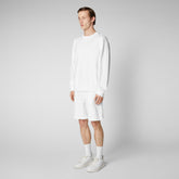 Man's sweatshirt Silas in white - Men's Sets | Save The Duck