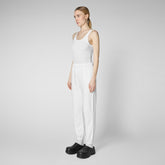 Pantalon Jiya blanc pour femme - ENSEMBLES | Save The Duck