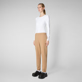 Woman's trousers Jiya in biscuit beige - Women's Sets | Save The Duck