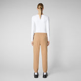 Woman's trousers Jiya in biscuit beige - Women's Sets | Save The Duck