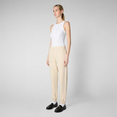 Pantaloni donna Jiya in beige crema - Coordinati donna | Save The Duck