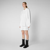 Woman's sweatshirt Ode in white - Women's Sets | Save The Duck
