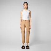 Damenhose Gosy in Biscuit beige - Damensets | Save The Duck