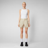 Woman's trousers Noy in shore beige - WOMEN SS24 SALE | Save The Duck