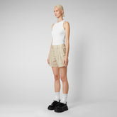 Woman's trousers Noy in shore beige - WOMEN SS24 SALE | Save The Duck