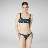 Slip bikini regolabile donna Wiria stampa stelle marine su blu navy | Save The Duck