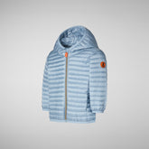 Unisex animal free puffer Lucy in dusty blue - BABY SS24 SALE | Save The Duck